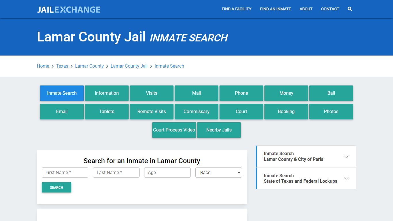 Lamar County Jail, TX Inmate Search: Roster & Mugshots